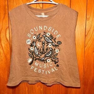 Soundside Music Festival Noah Kahan Teddy Swins Tank Top Womens Small Sleeveless